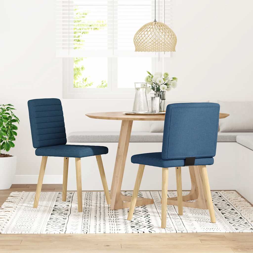 Esszimmerstühle 2 Stk. Jeansblau Stoff