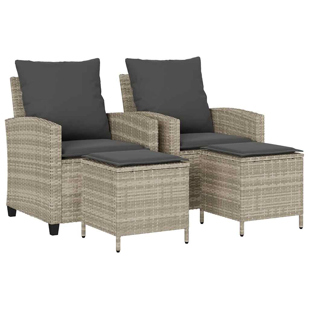 4-Tlg. Garten-Sofagarnitur Mit Kissen Poly Rattan
