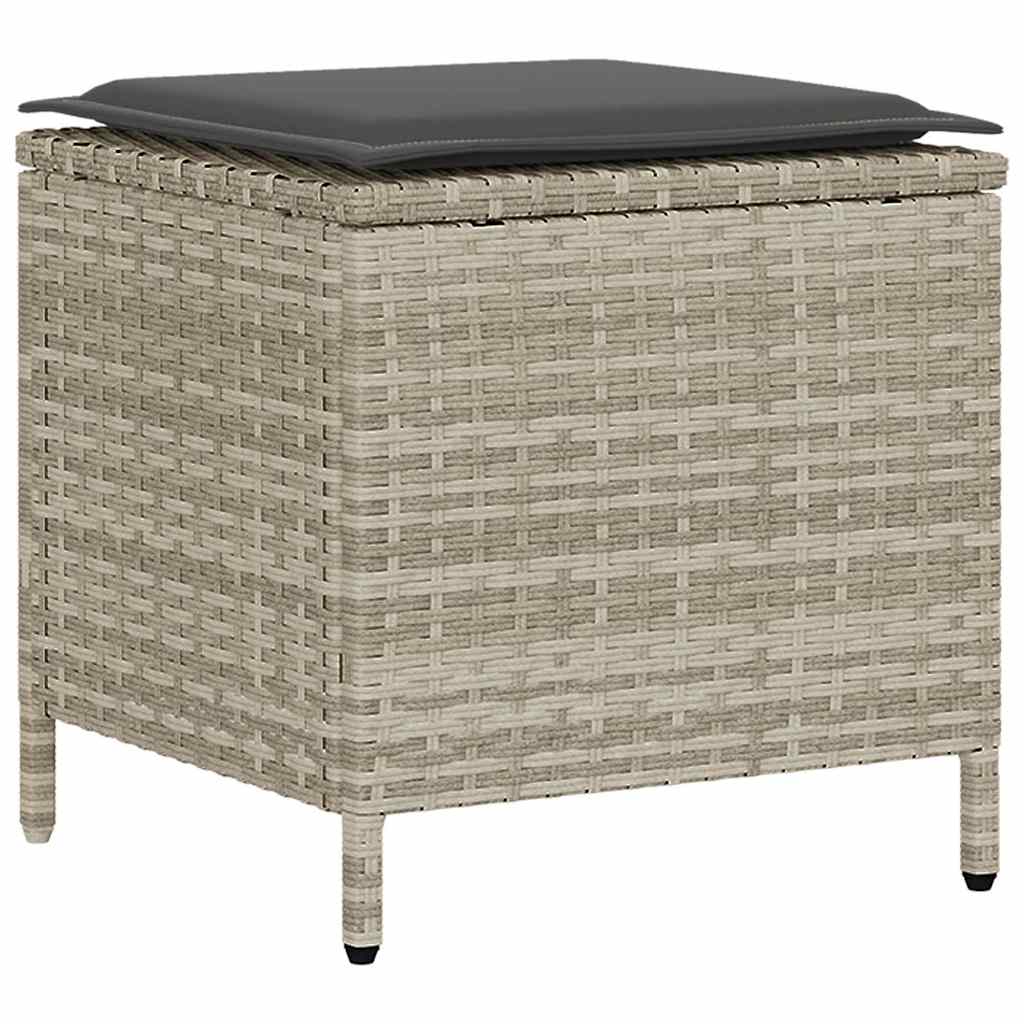 4-Tlg. Garten-Sofagarnitur Mit Kissen Poly Rattan