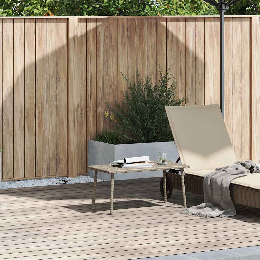 Garten-Couchtisch Rechteckig Poly Rattan