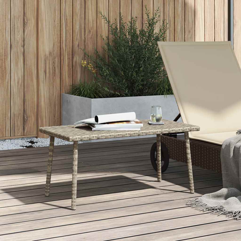 Garten-Couchtisch Rechteckig Poly Rattan