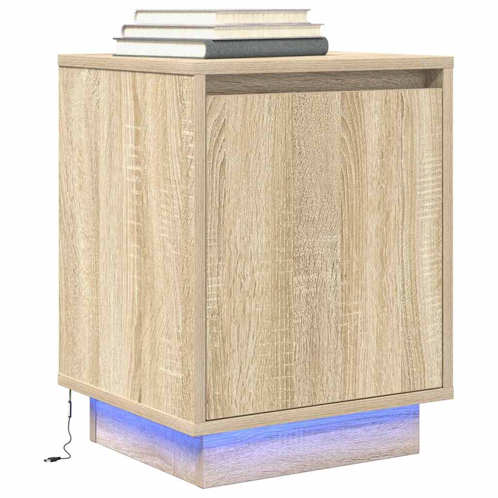 Nachttisch Mit Led-Leuchten 38X34X50 Cm