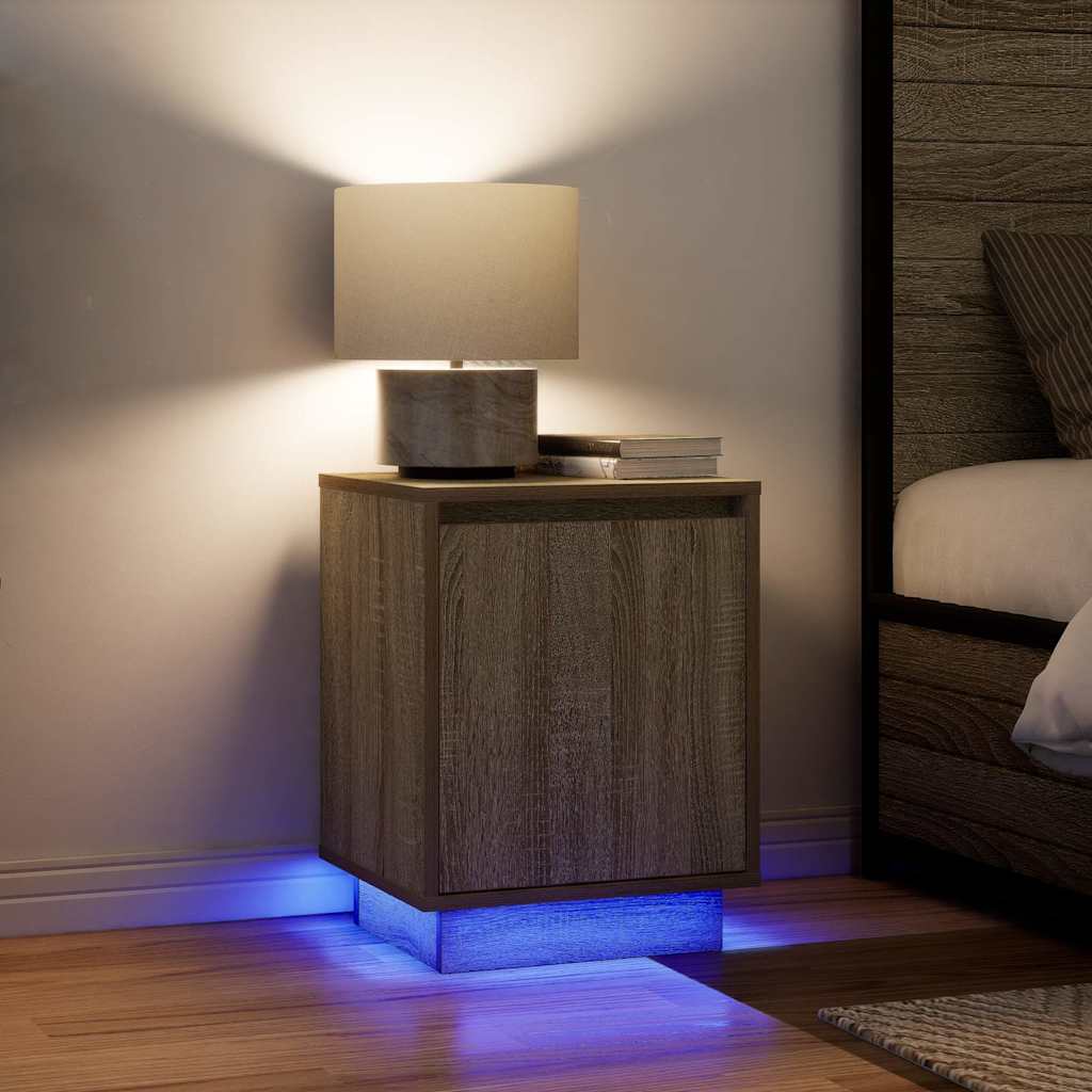 Nachttisch Mit Led-Leuchten 38X34X50 Cm