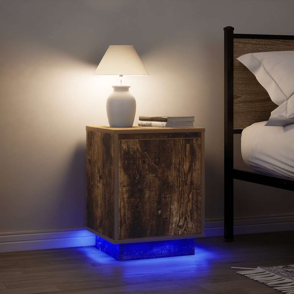 Nachttisch Mit Led-Leuchten 38X34X50 Cm