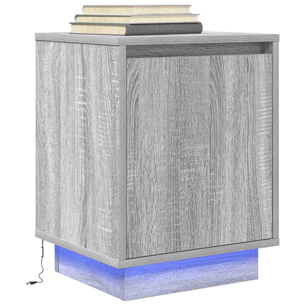 Nachttisch Mit Led-Leuchten 38X34X50 Cm