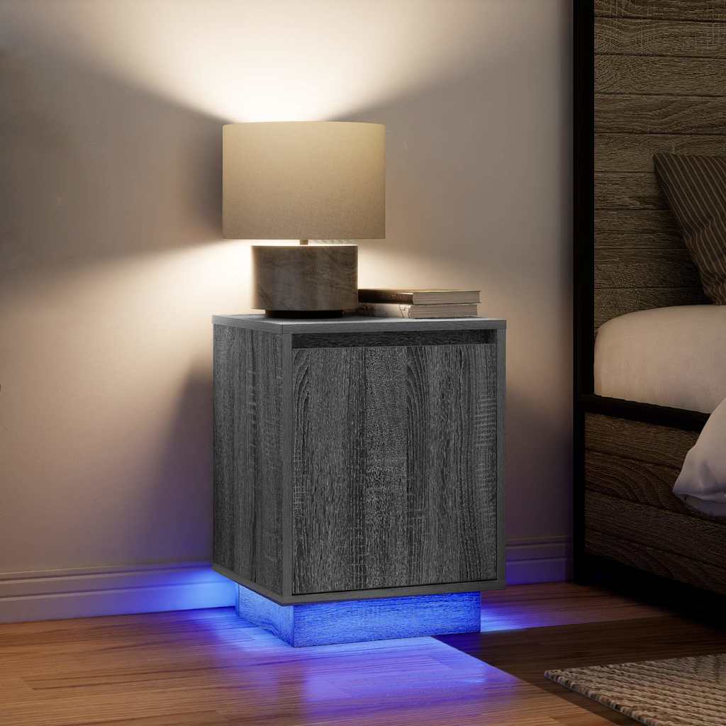 Nachttisch Mit Led-Leuchten 38X34X50 Cm