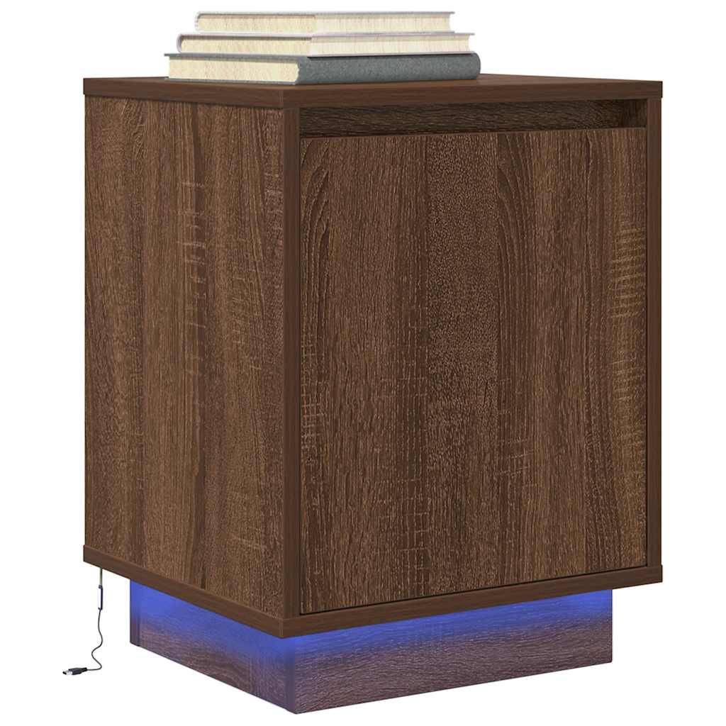 Nachttisch Mit Led-Leuchten 38X34X50 Cm