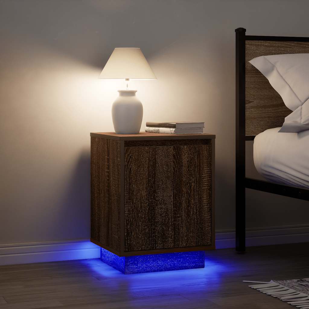 Nachttisch Mit Led-Leuchten 38X34X50 Cm