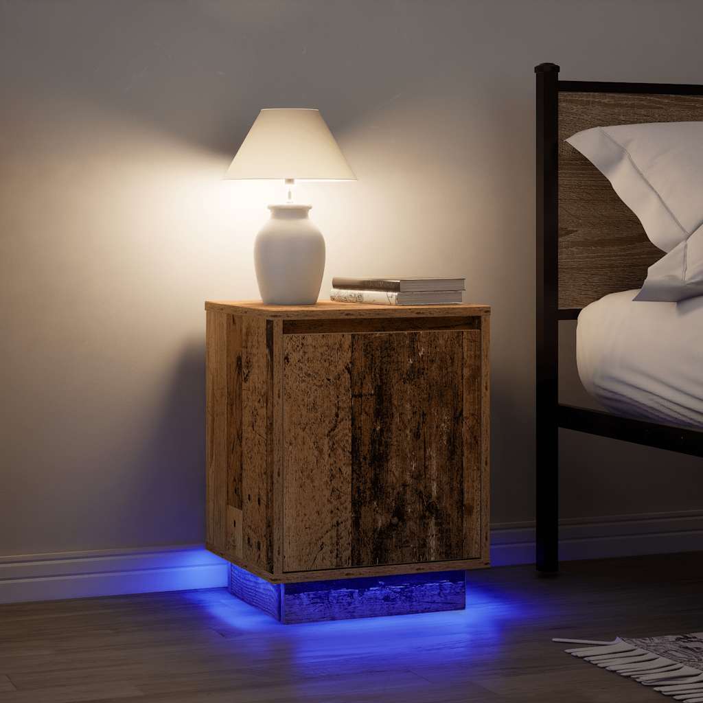 Nachttisch Mit Led-Leuchten 38X34X50 Cm