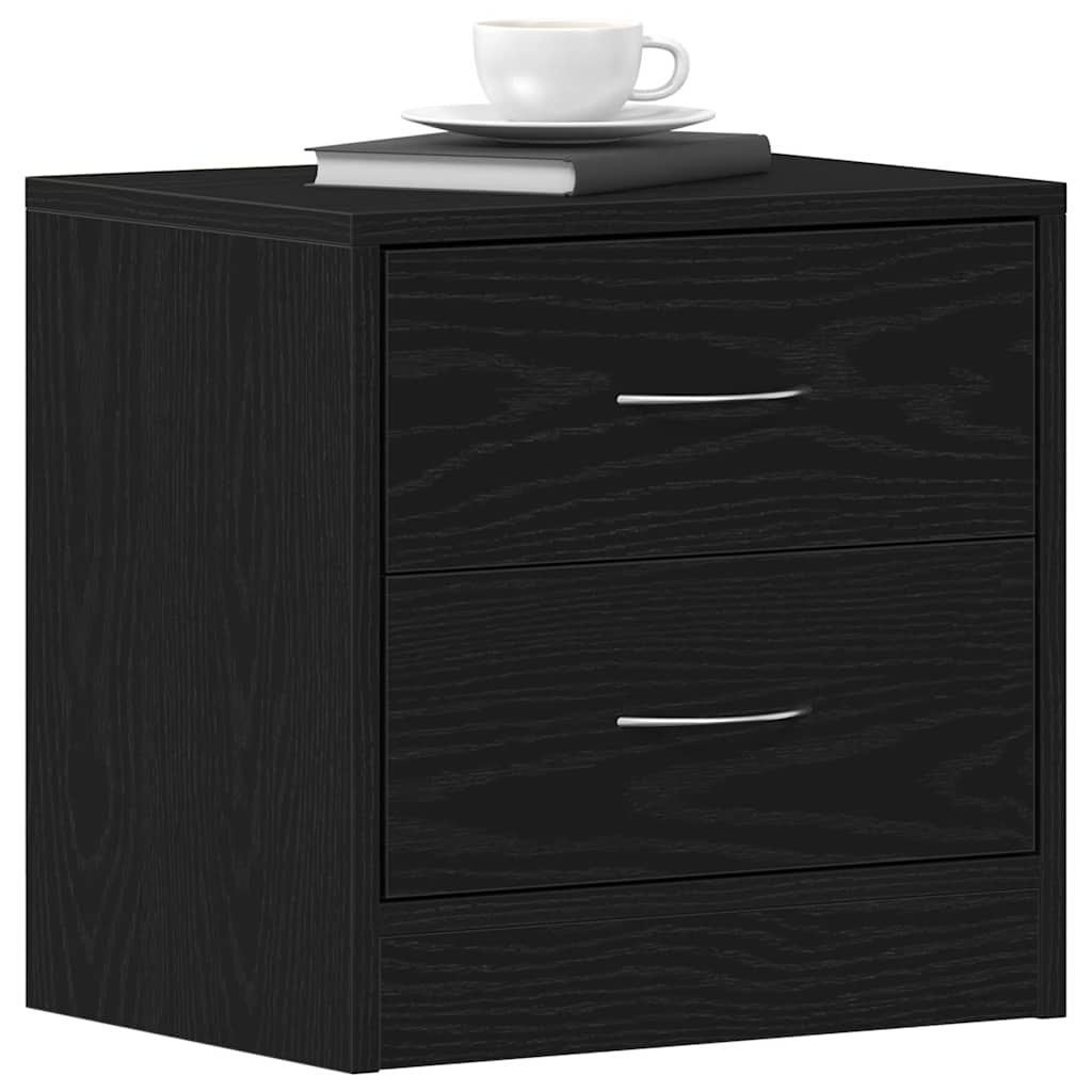 Nachttisch Schwarz Eichen-Optik 40X30X40 Cm Holzwerkstoff