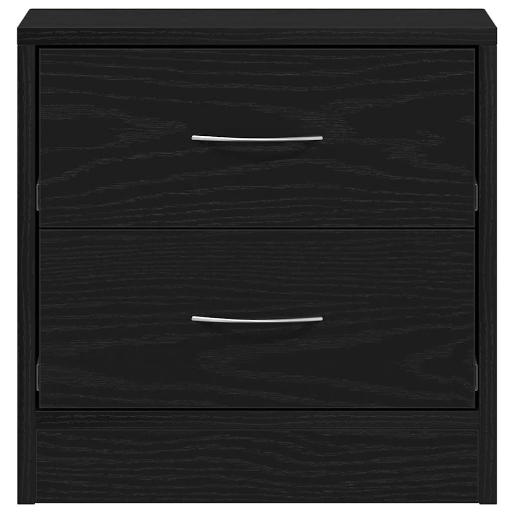 Nachttisch Schwarz Eichen-Optik 40X30X40 Cm Holzwerkstoff