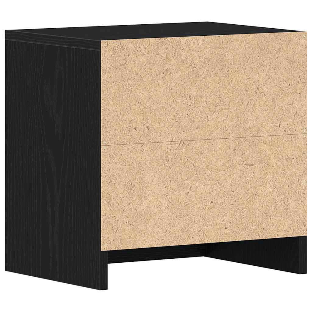 Nachttisch Schwarz Eichen-Optik 40X30X40 Cm Holzwerkstoff
