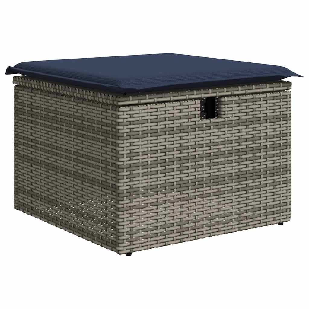 2-Tlg. Garten-Sofagarnitur Mit Kissen Poly Rattan Akazie