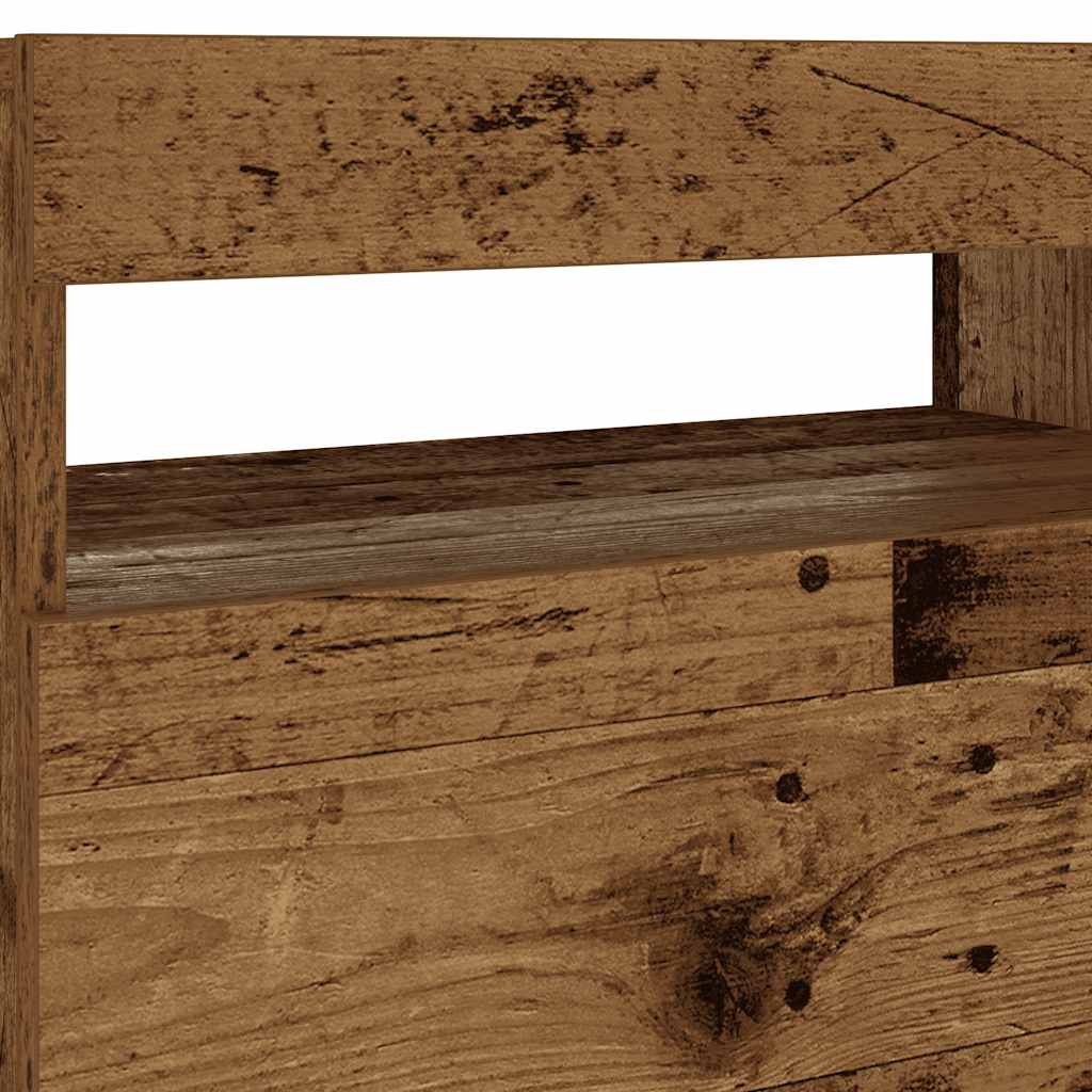 Nachttisch Mit Led-Leuchten -Optik 60X35X40 Cm
