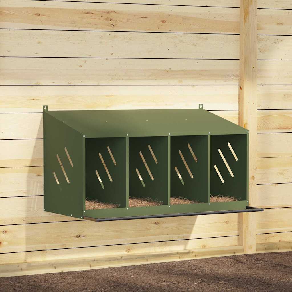 Hühner-Nistkasten Mit 4 Fächern Metall