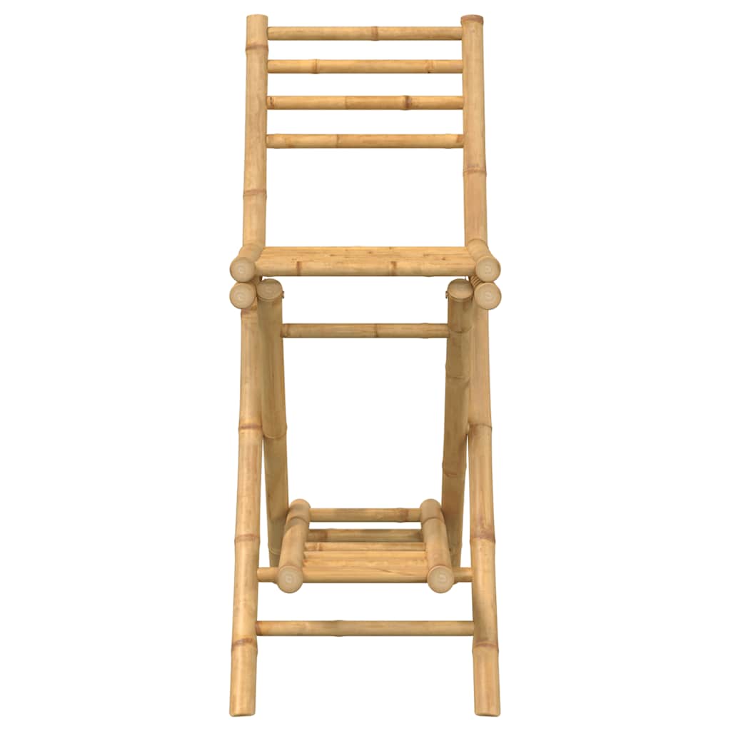 Outdoor-Barhocker Mit Fußstützen 2 Stk. Klappbar Bambus