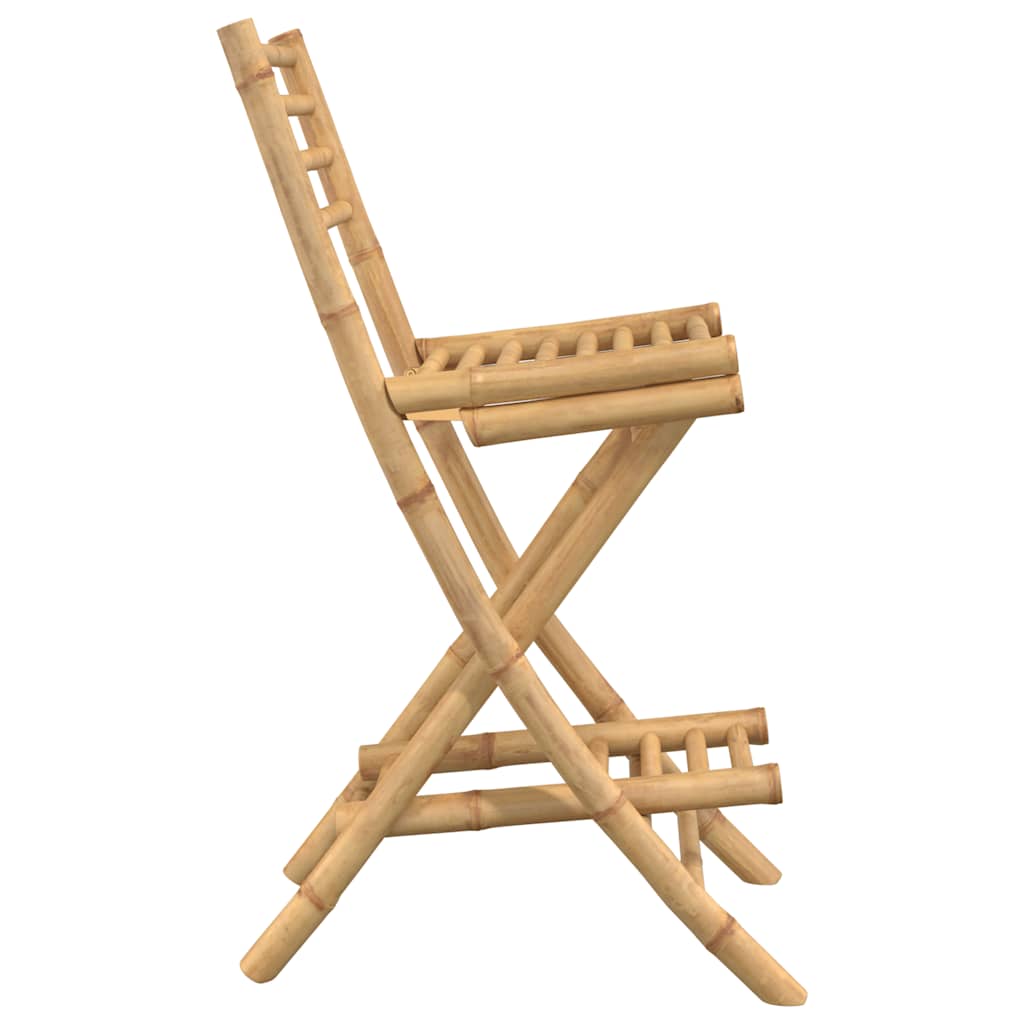 Outdoor-Barhocker Mit Fußstützen 2 Stk. Klappbar Bambus