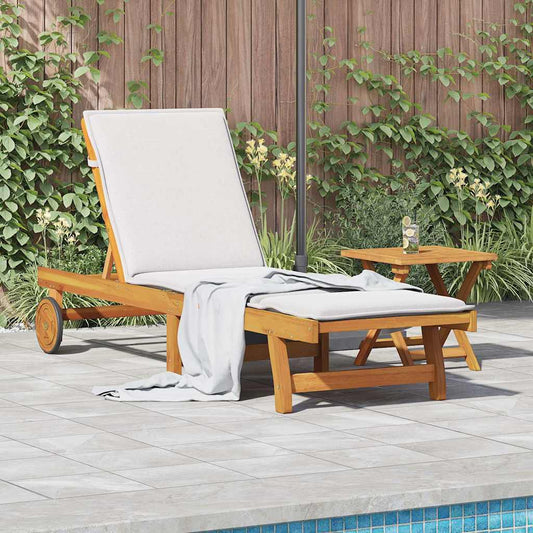 Sonnenliege Mit Tisch Massivholz Akazie