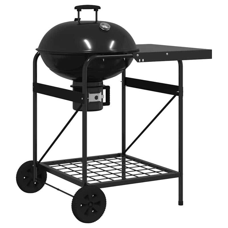 Outdoor Grill Mit Rad Schwarz 91 X 71 X 107 Cm Metall