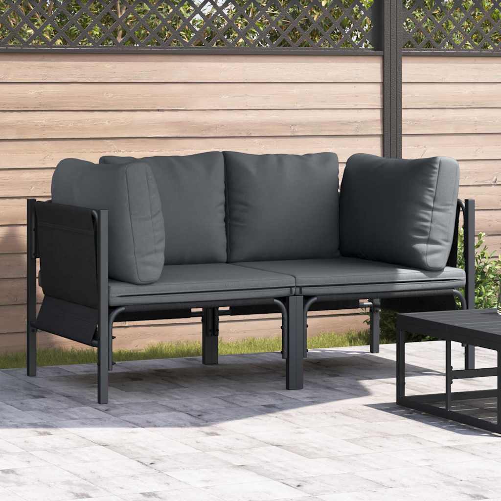 Gartenmöbel Mit Kissen Anthrazit 80 X 80 X 71 Cm Stahl