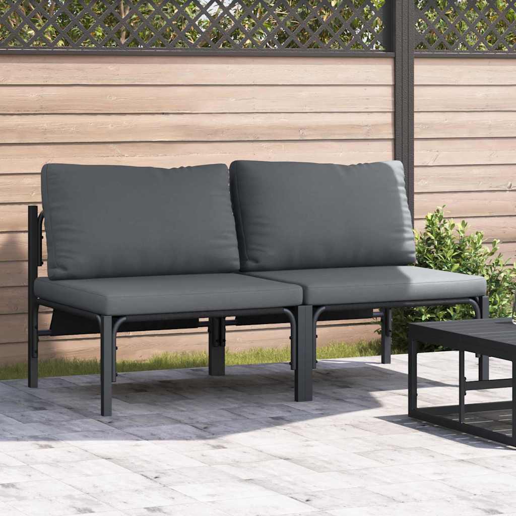 Gartenmöbel Mit Kissen Anthrazit 80 X 80 X 71 Cm Stahl