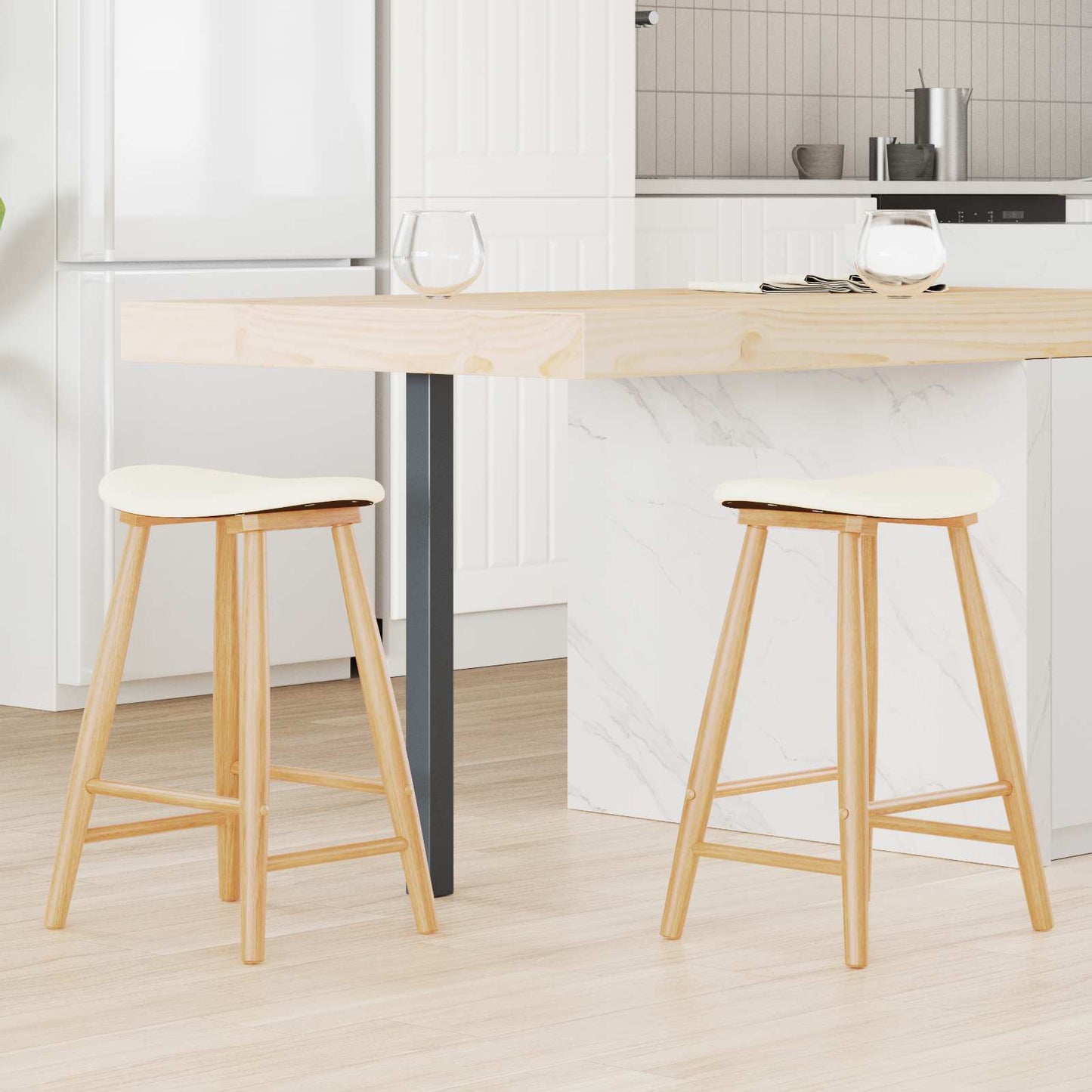 Esszimmerstühle 2 Pcs Hellbraun 46 X 37 X 63 Cm
