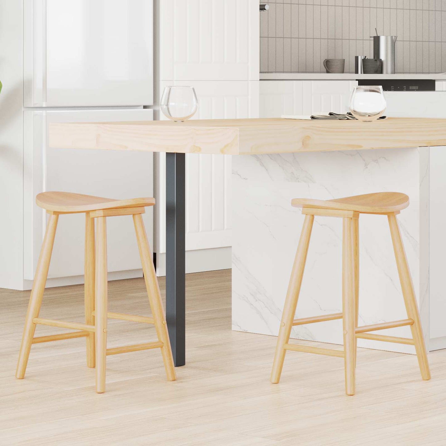 Esszimmerstühle 2 Pcs Hellbraun 46 X 37 X 63 Cm