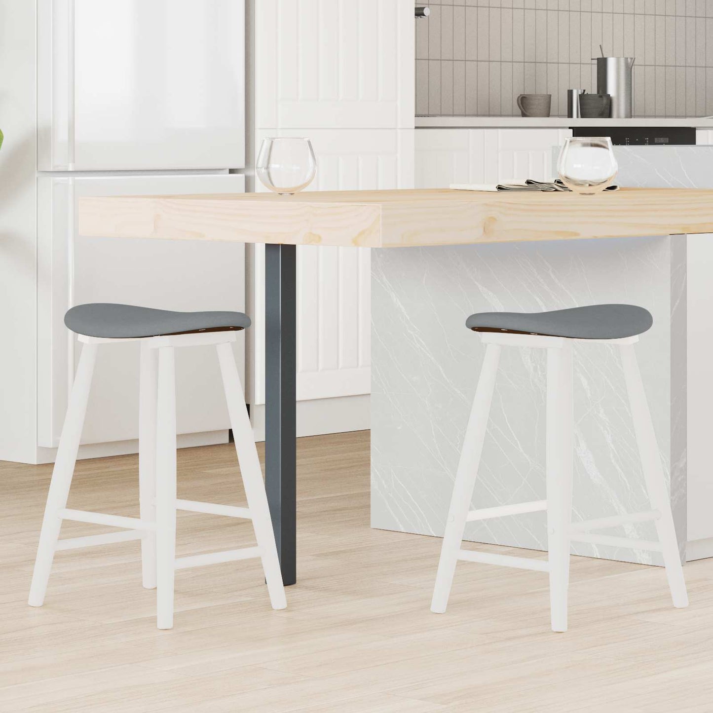 Esszimmerstühle 2 Pcs Hellbraun 46 X 37 X 63 Cm