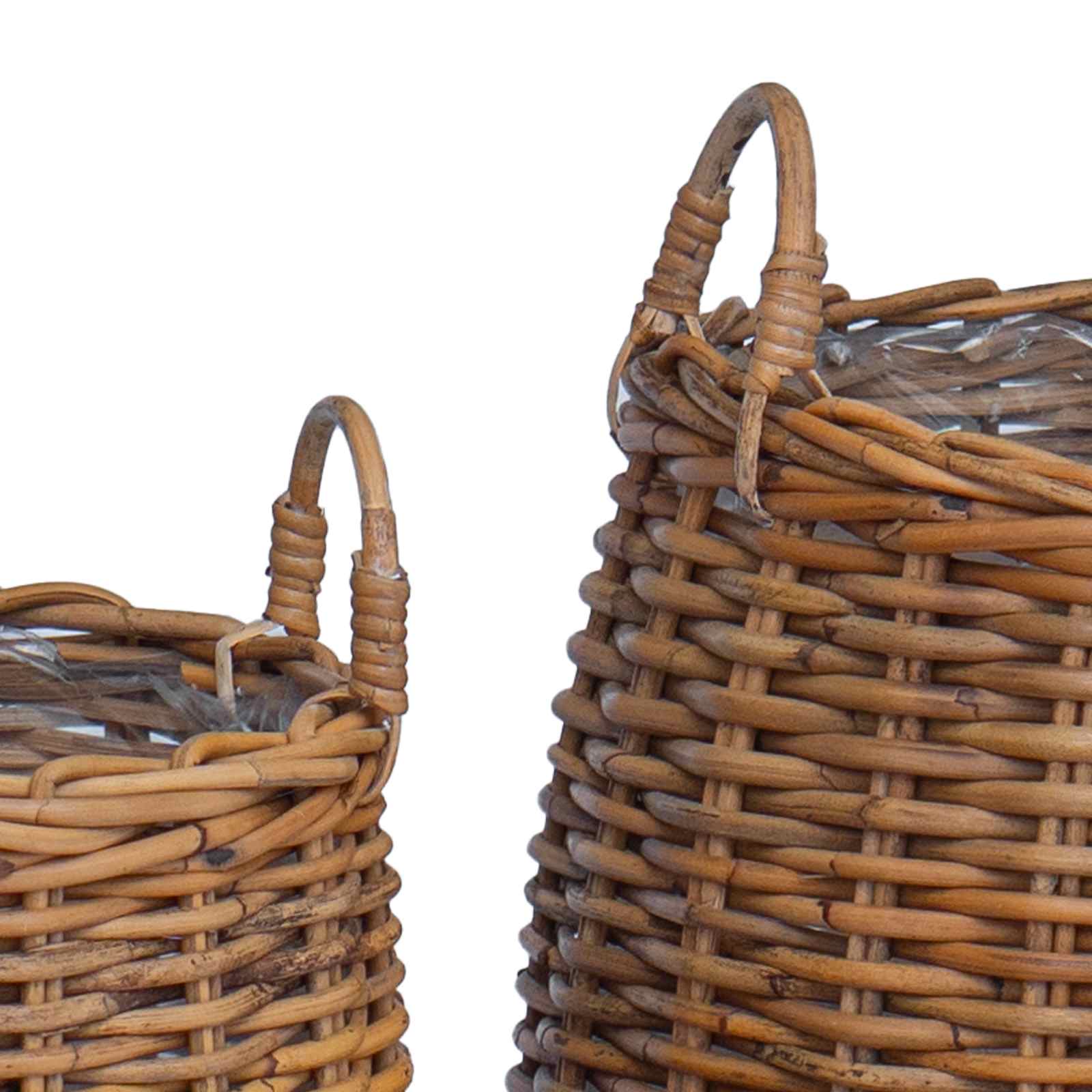 Blumentopf Körbchen Mit Speicher 2 Pcs Lacak Rattan