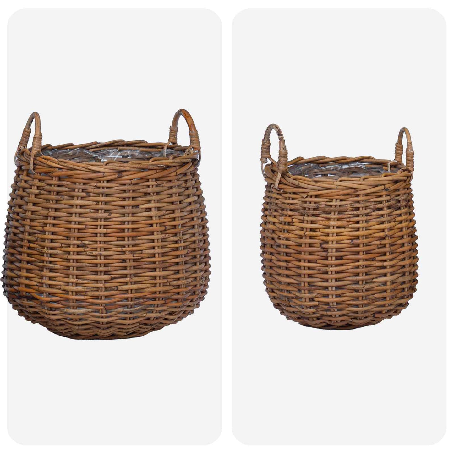 Blumentopf Körbchen Mit Speicher 2 Pcs Lacak Rattan