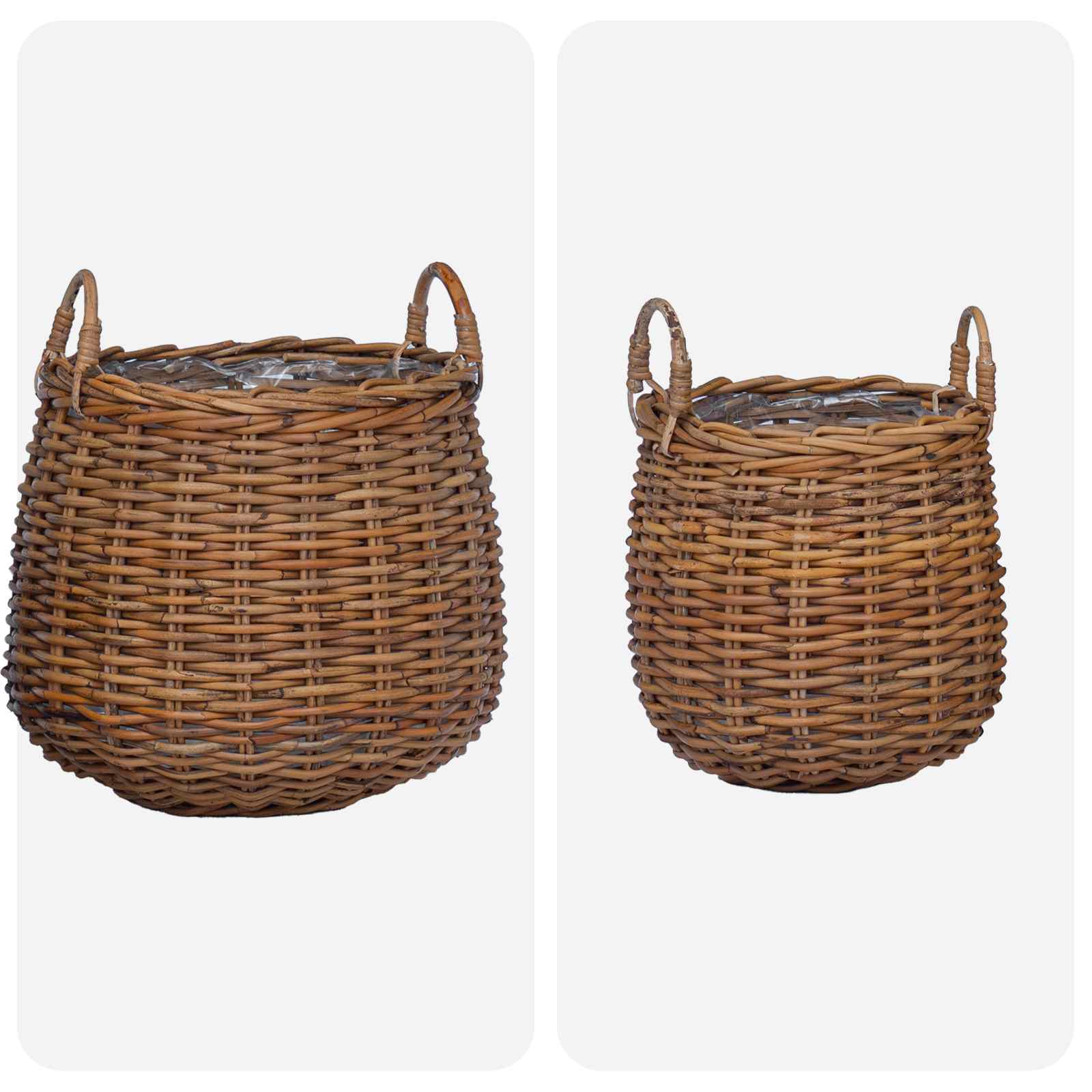 Blumentopf Körbchen Mit Speicher 2 Pcs Lacak Rattan