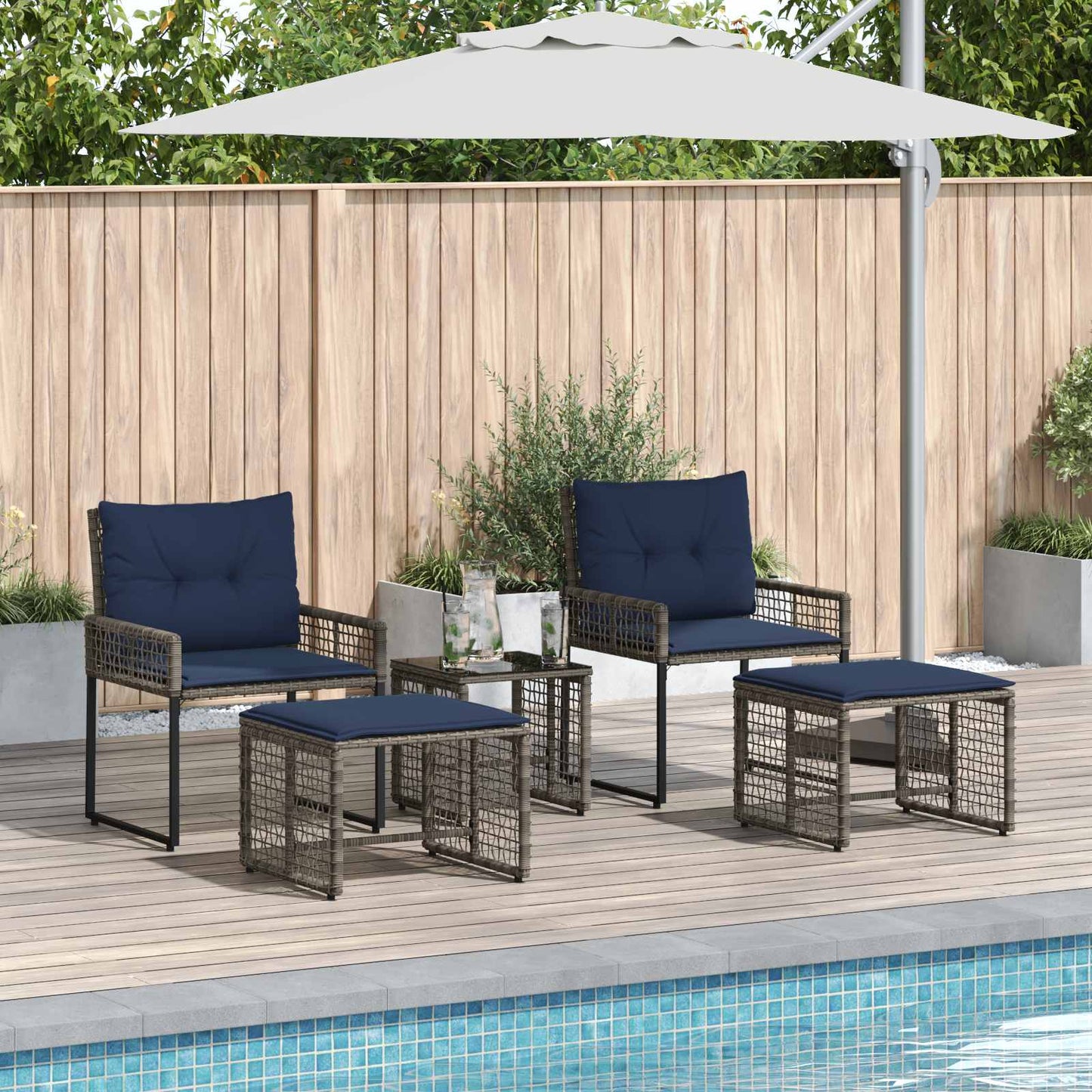 Gartenmöbel Set Mit Kissen 5 Pcs