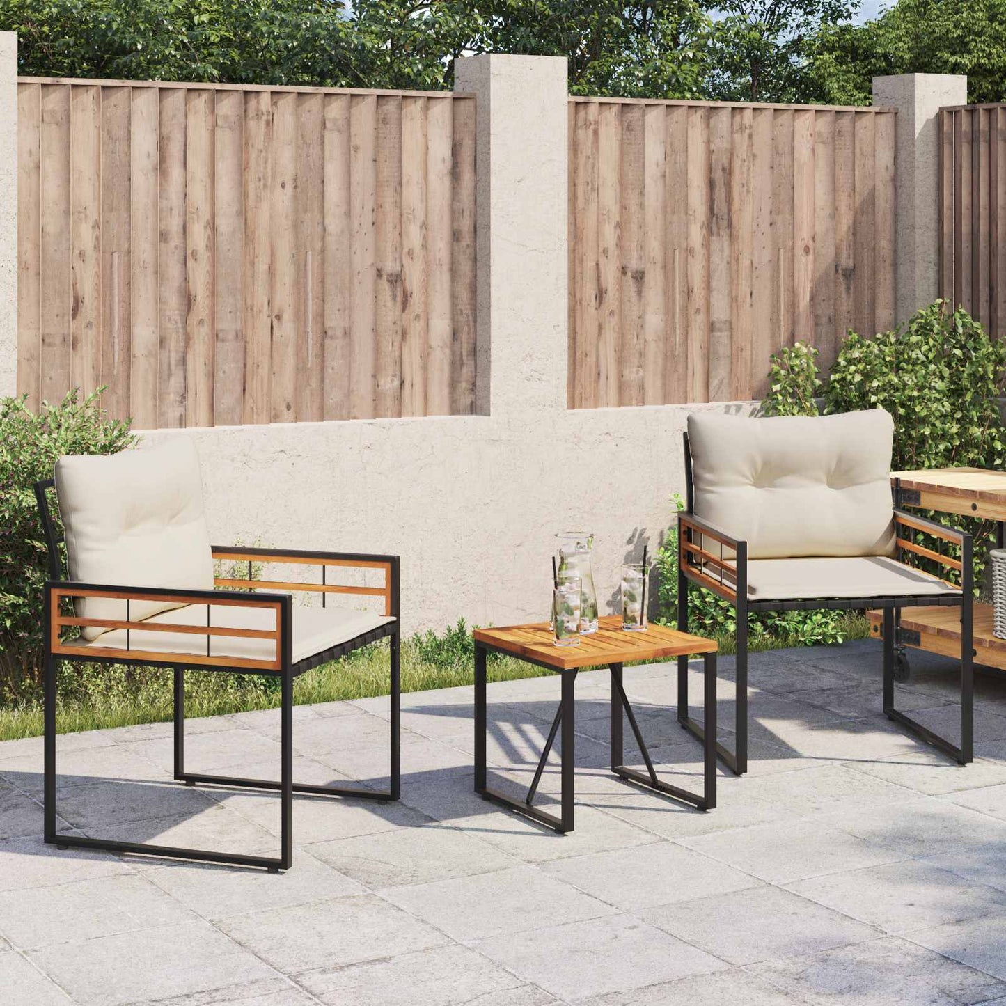 Gartenmöbel Set Mit Kissen 3 Pcs