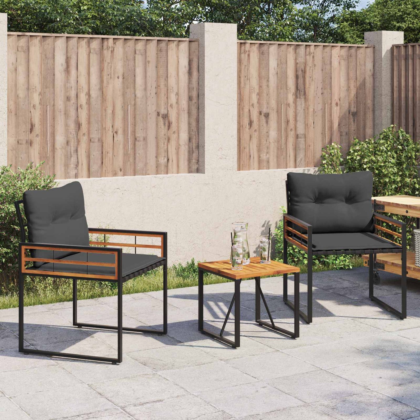 Gartenmöbel Set Mit Kissen 3 Pcs