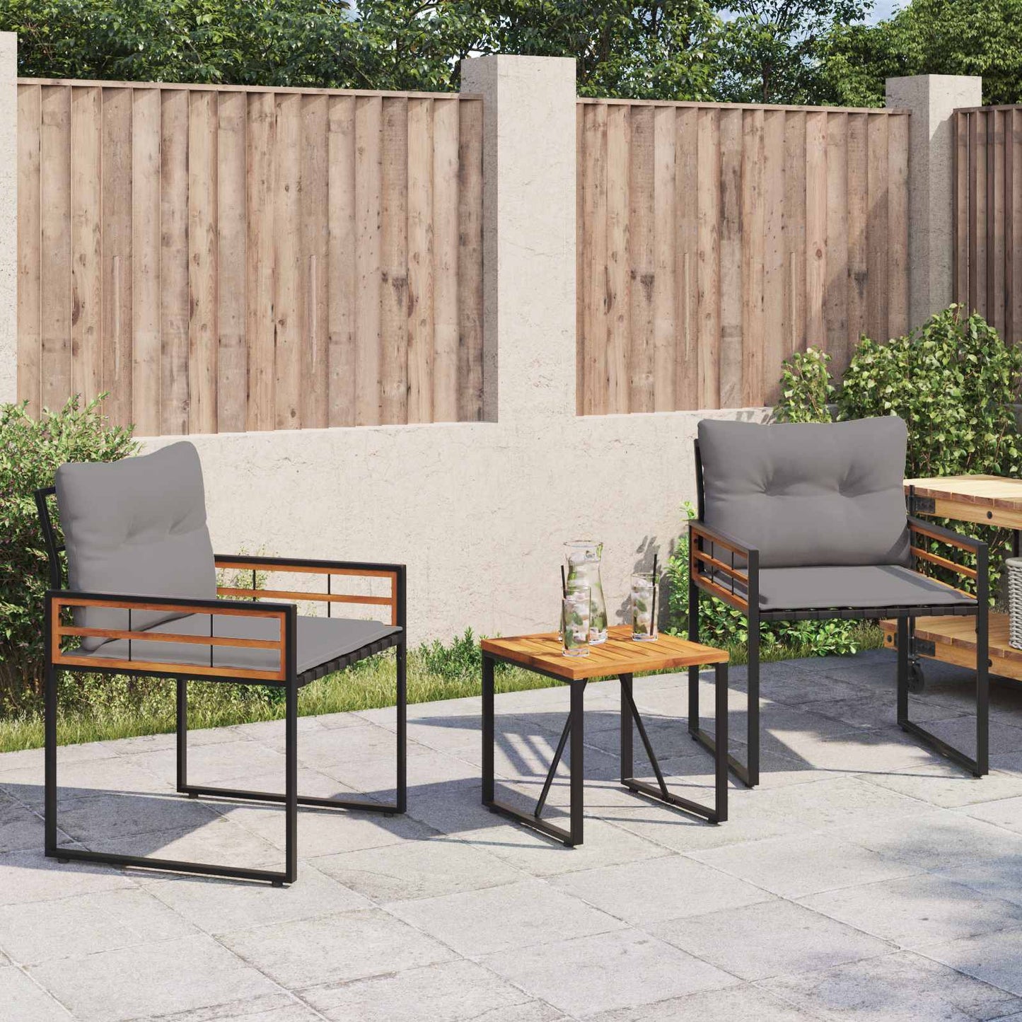 Gartenmöbel Set Mit Kissen 3 Pcs