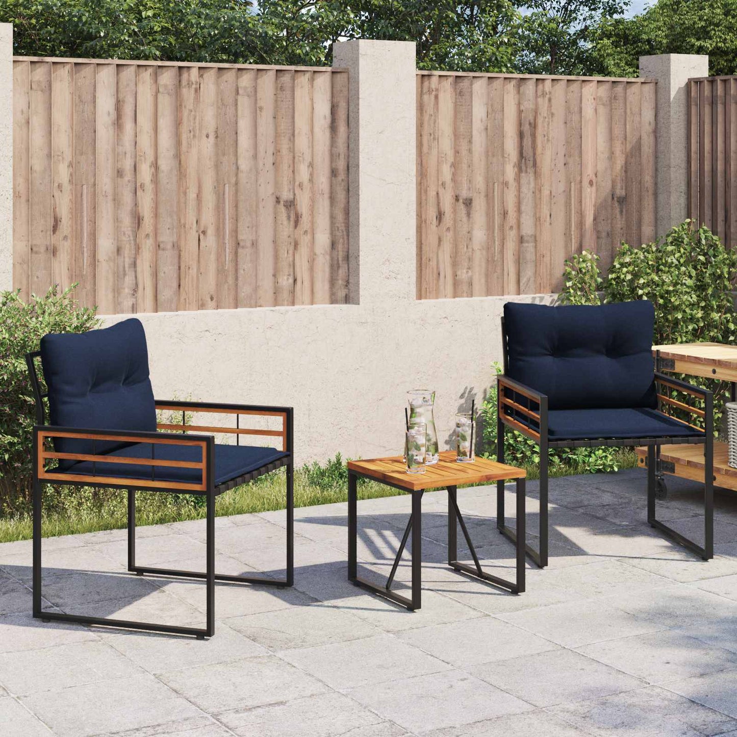 Gartenmöbel Set Mit Kissen 3 Pcs
