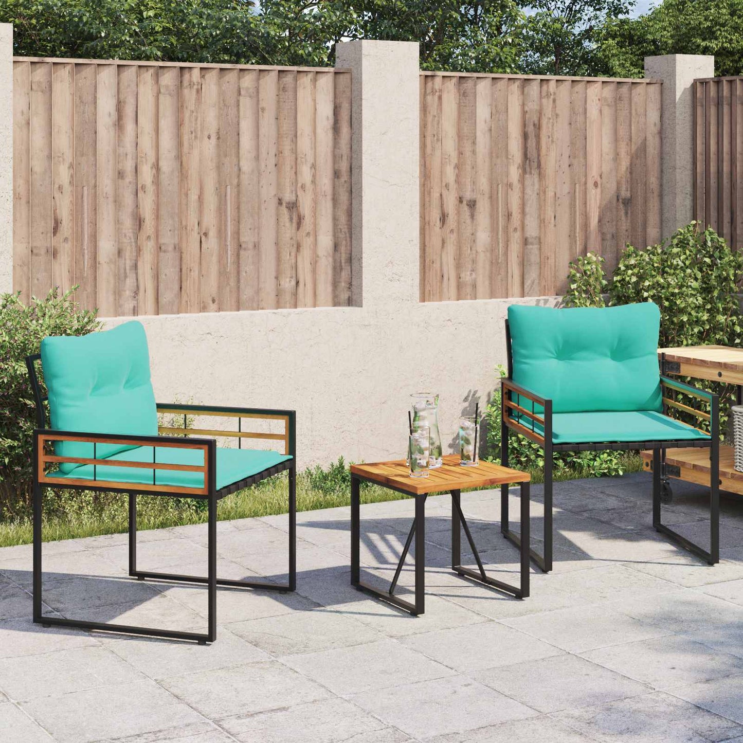 Gartenmöbel Set Mit Kissen 3 Pcs