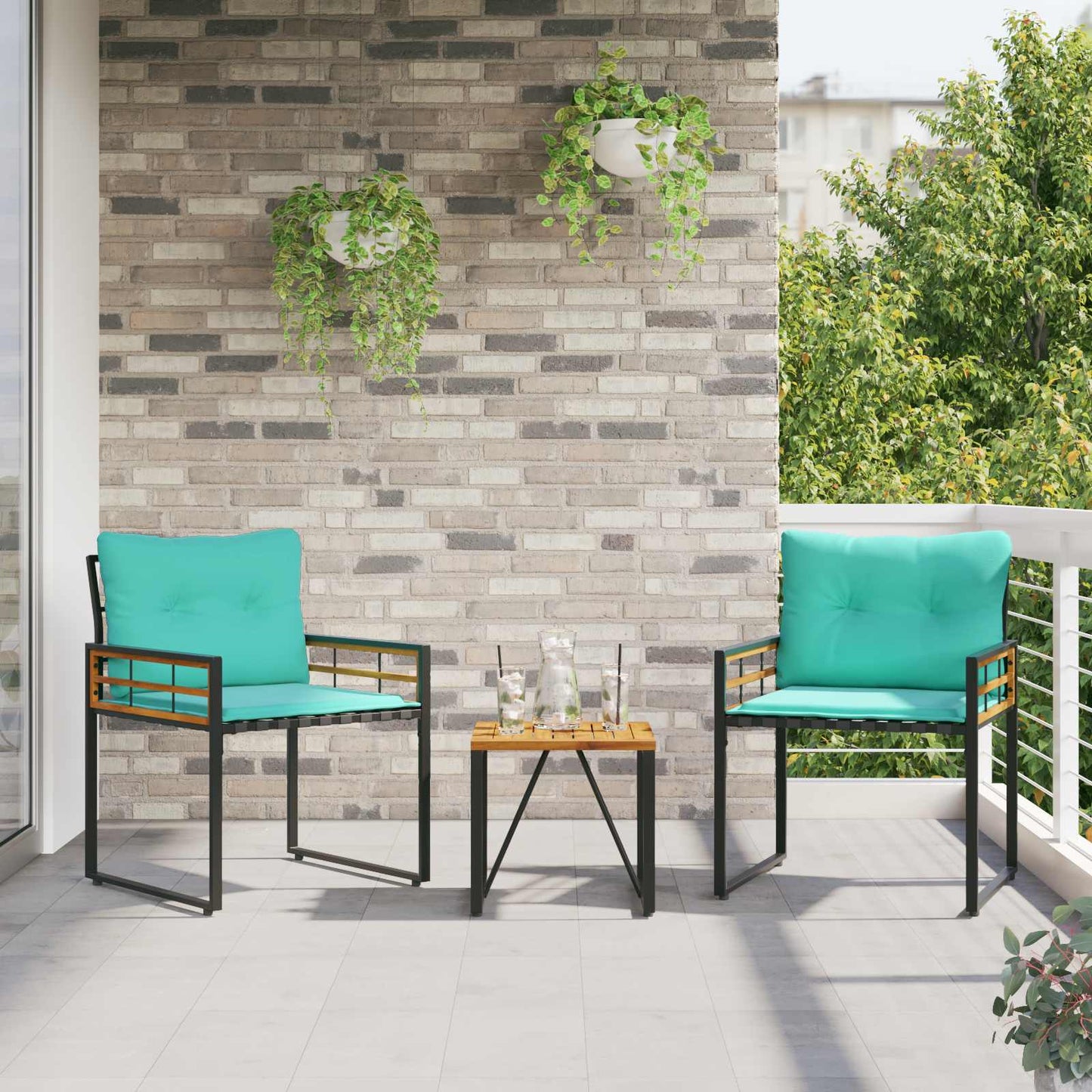 Gartenmöbel Set Mit Kissen 3 Pcs