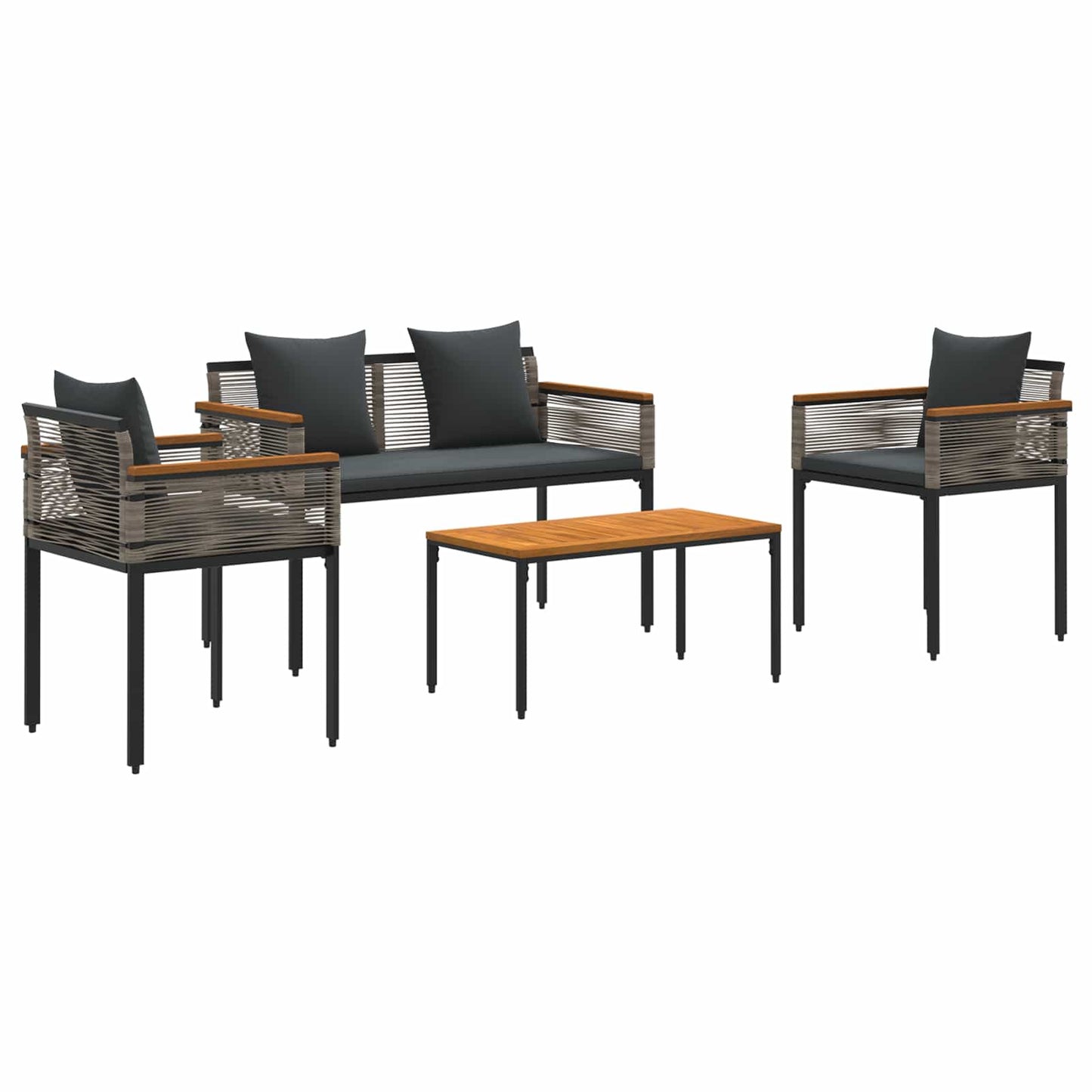 Gartenmöbel Set Mit Kissen Poly-Rattan