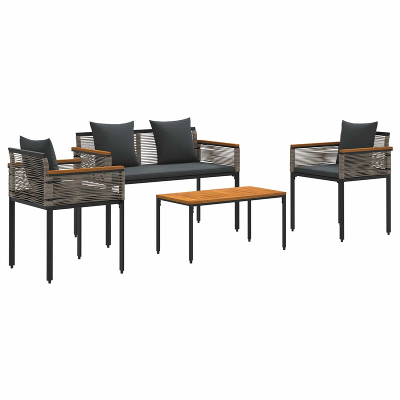 Gartenmöbel Set Mit Kissen Poly-Rattan