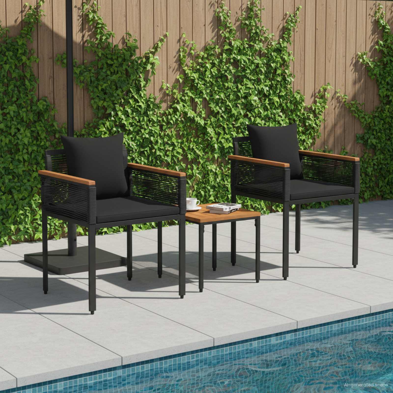 Gartenmöbel Set Mit Kissen Poly-Rattan