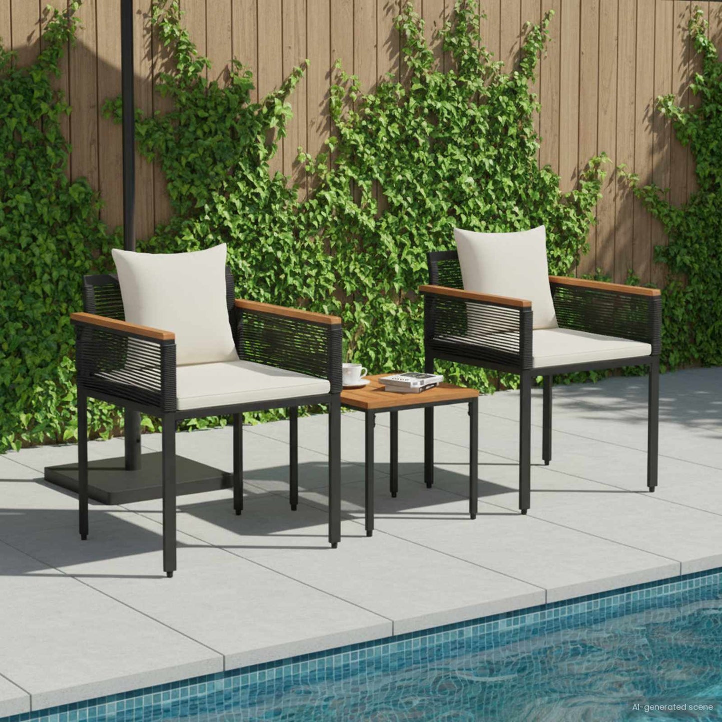 Gartenmöbel Set Mit Kissen Poly-Rattan