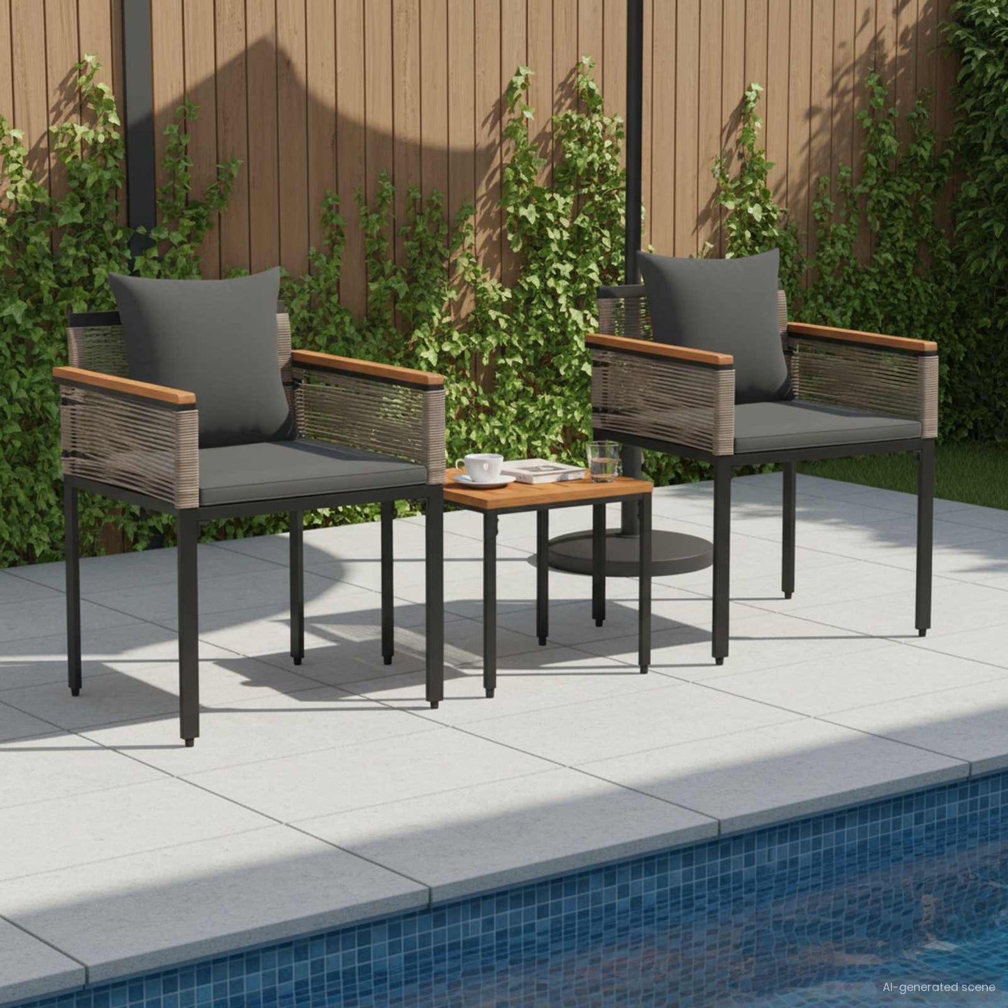 Gartenmöbel Set Mit Kissen Poly-Rattan