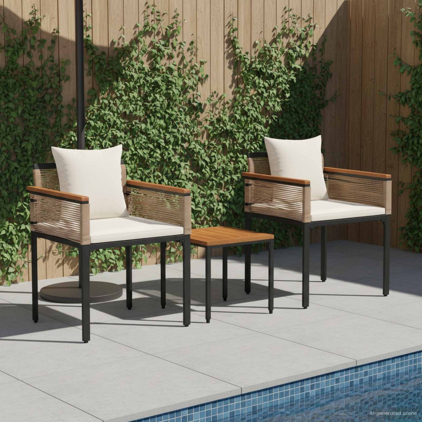 Gartenmöbel Set Mit Kissen Poly-Rattan