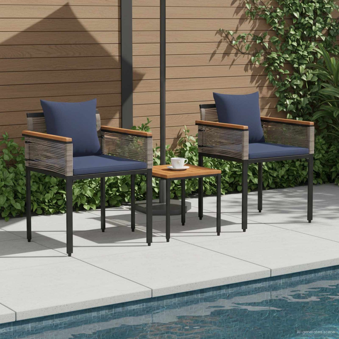 Gartenmöbel Set Mit Kissen Poly-Rattan