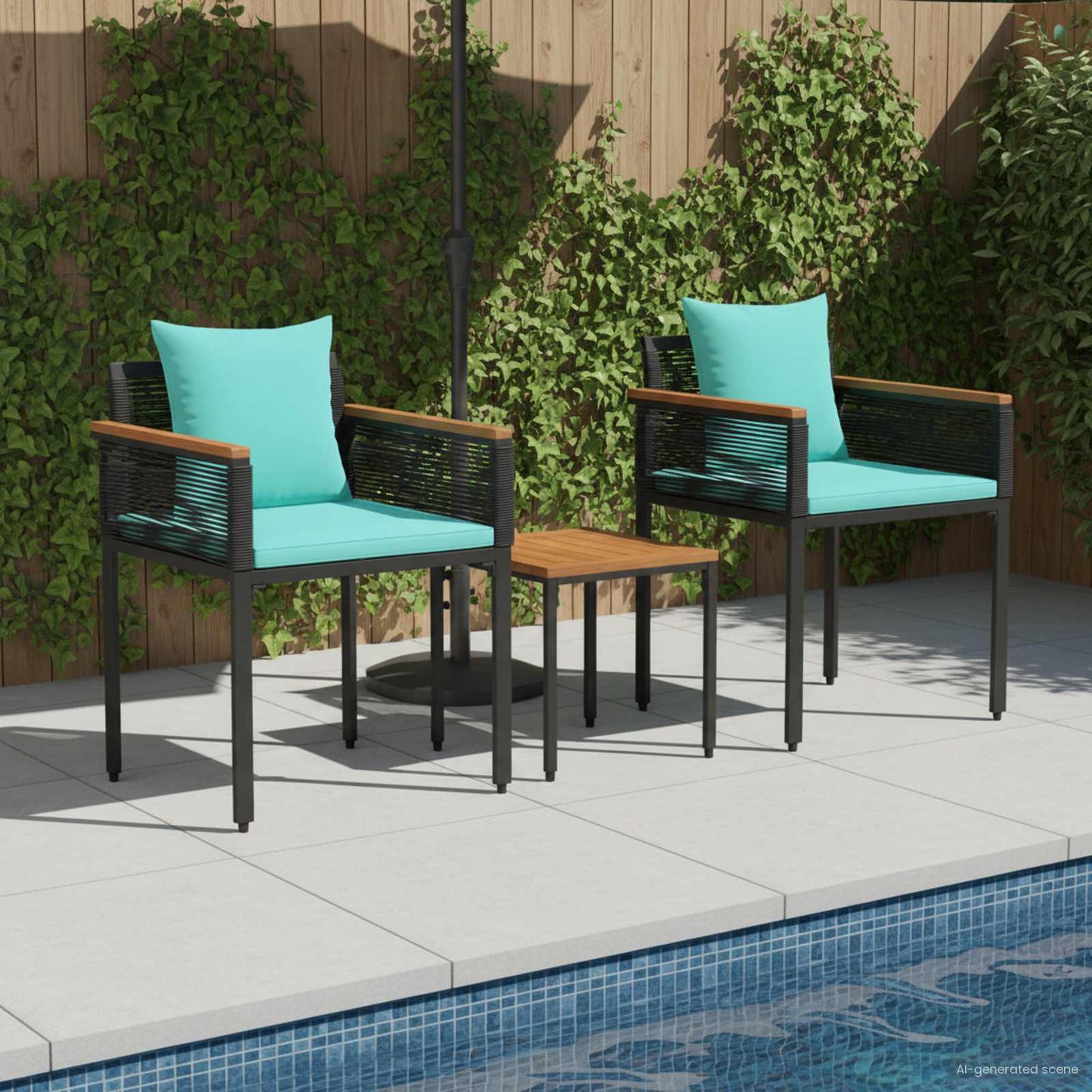 Gartenmöbel Set Mit Kissen Poly-Rattan