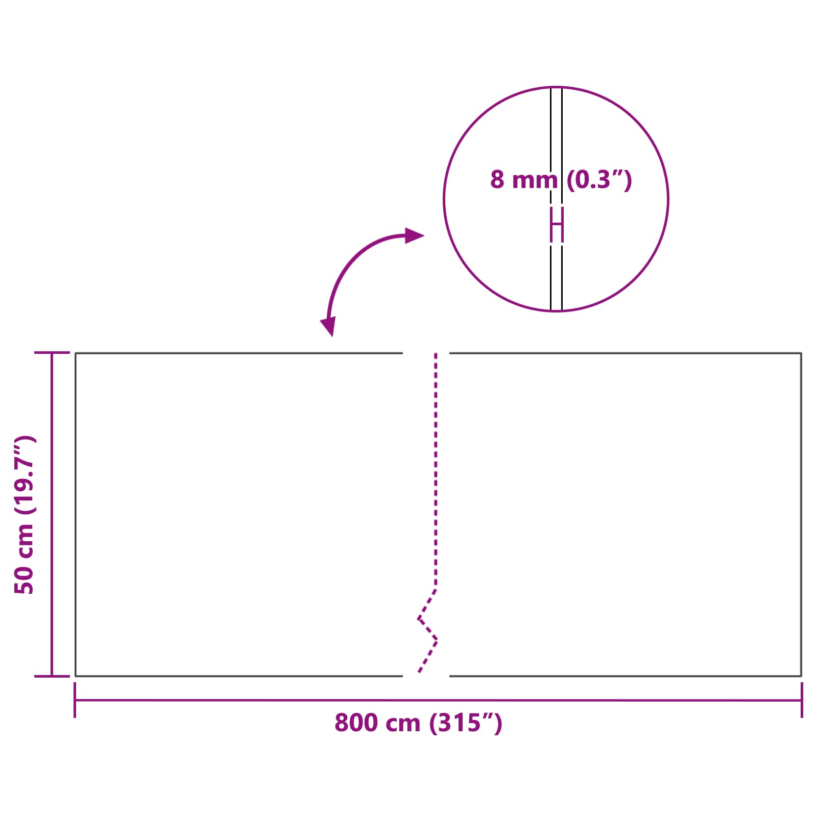 Korkrolle Braun 800 X 50 X 0,8 Cm Kork
