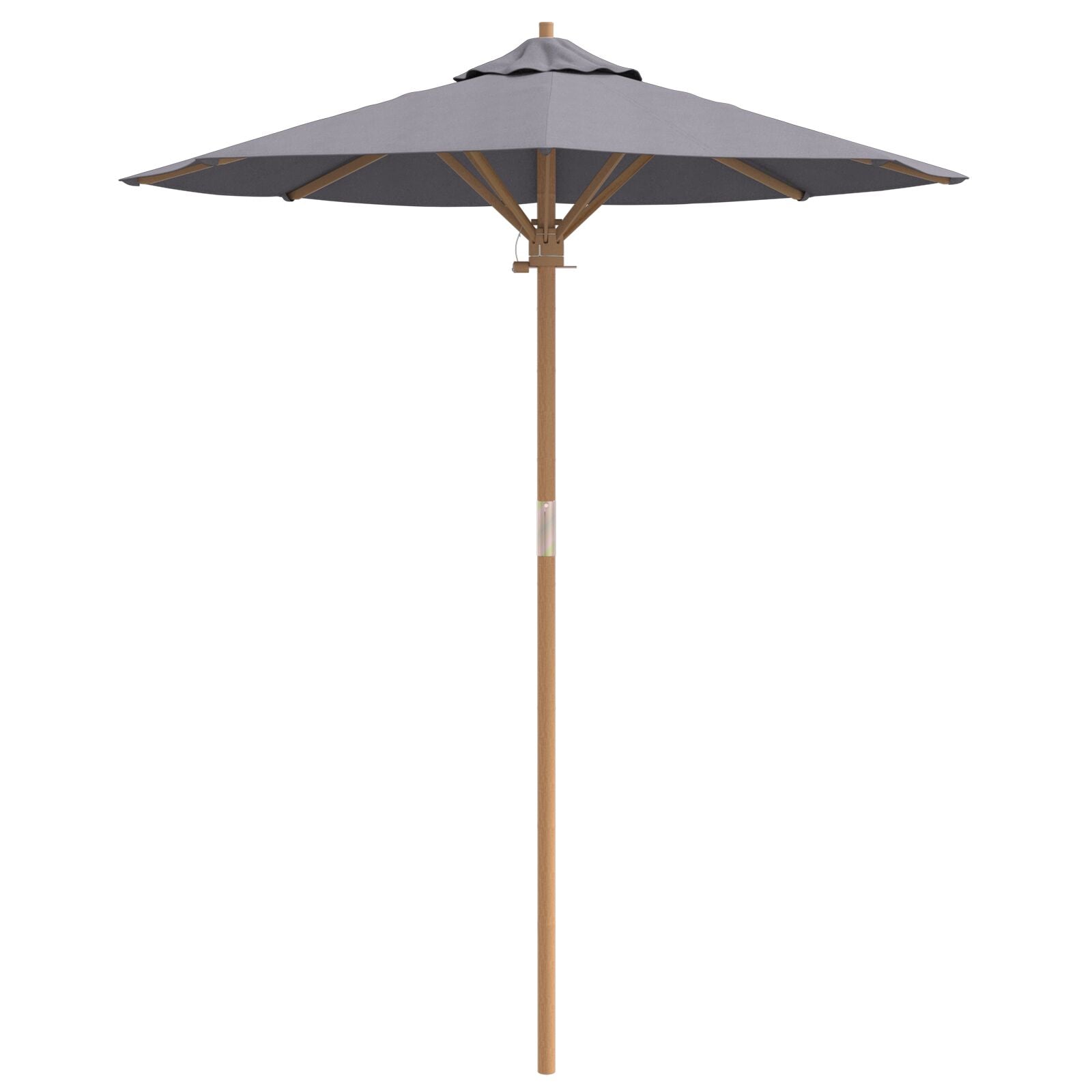 Garten-Sonnenschirm 180X230 Cm Aus Bambus