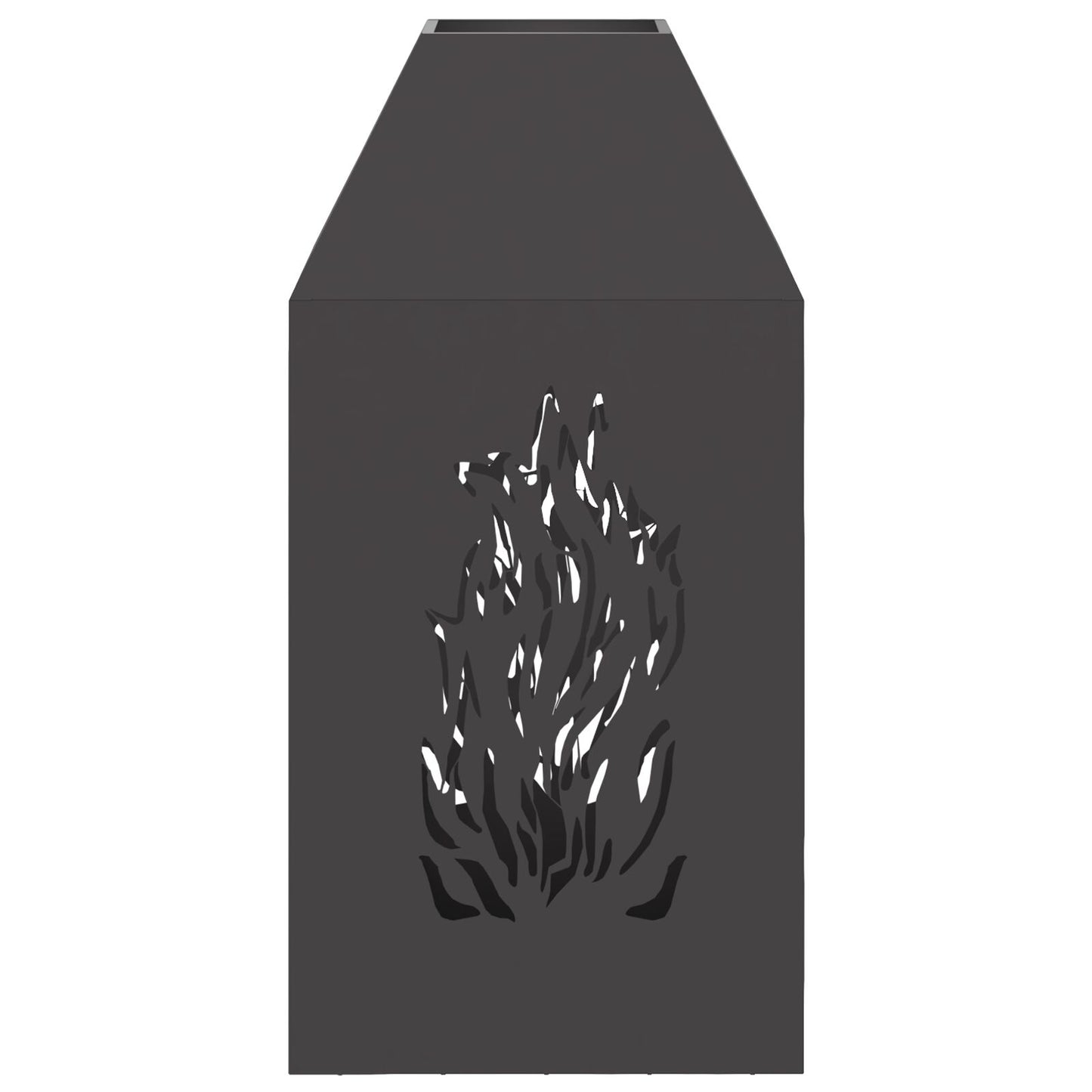 Feuerstelle Schwarz 50X50X100 Cm Stahl