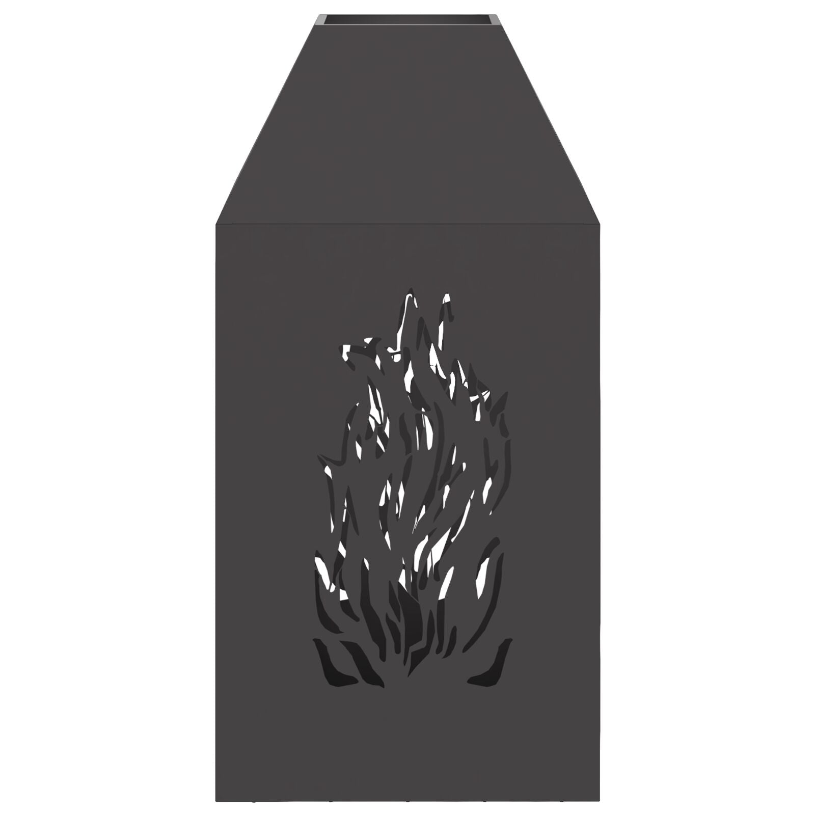 Feuerstelle Schwarz 50X50X100 Cm Stahl